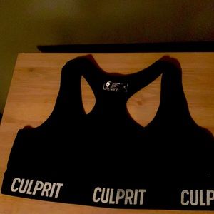 CULPRIT Black Sports Bra, size XL. No tags but new.